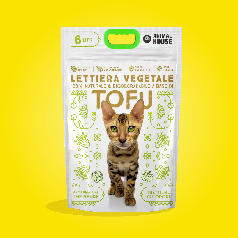 Lettiera Vegetale per Gatti in Tofu